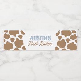 Cowboy First Rodeo Birthday Vattenflaskor Etikett