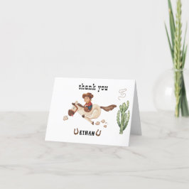 Cowboy Födelsedags Rodeo Fest Tack Kort