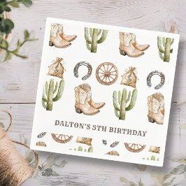 Cowboy Födelsedagsfest Pappersservett