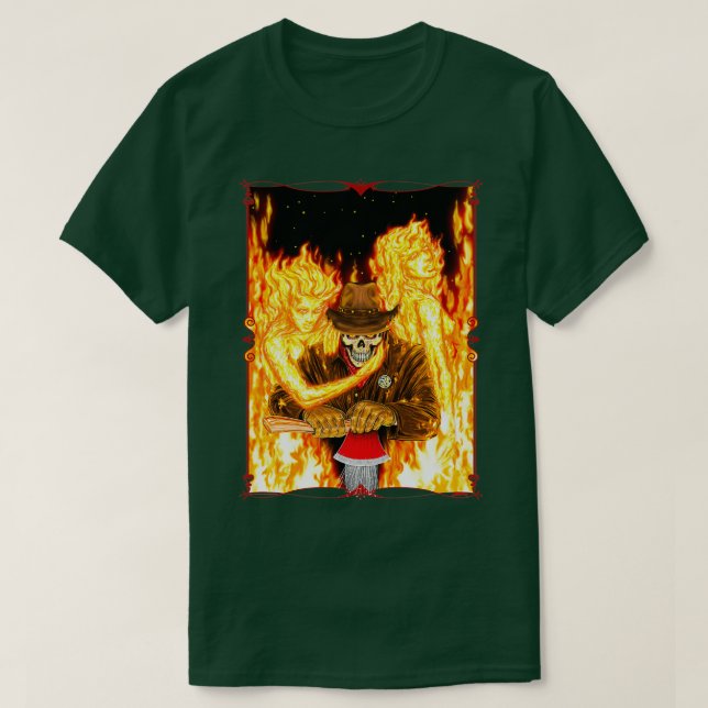 Cowboy från helvetet med Ax Classic TShirt T Shirt (Design framsida)