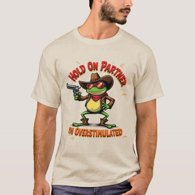 Cowboy Frog Meme Tröja - Västerländsk Cowboy Prese (Framsida)
