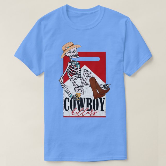 Cowboy Funny CowboySkeleton Westerna södra Kärlek T Shirt (Design framsida)