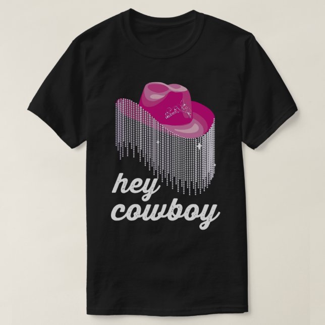 Cowboy Funny Cowgirl Hat T Shirt (Design framsida)