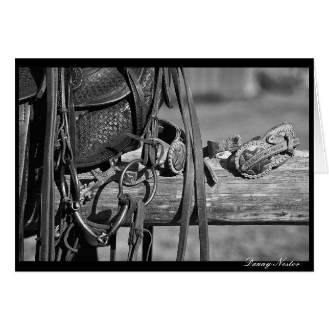 Cowboy Gear Hälsningskort (Framsidan Horizontal)