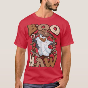 Cowboy Ghost Boo Haw Retro Western Halloween Cowbo T Shirt