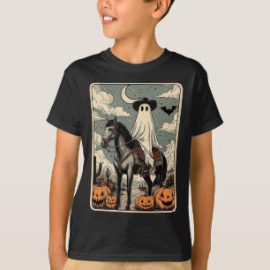 Cowboy Ghost Riding Horse Funny Tarot Card Hallowe T Shirt