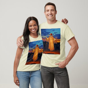 Cowboy Ghost vid Sunset Design T Shirt