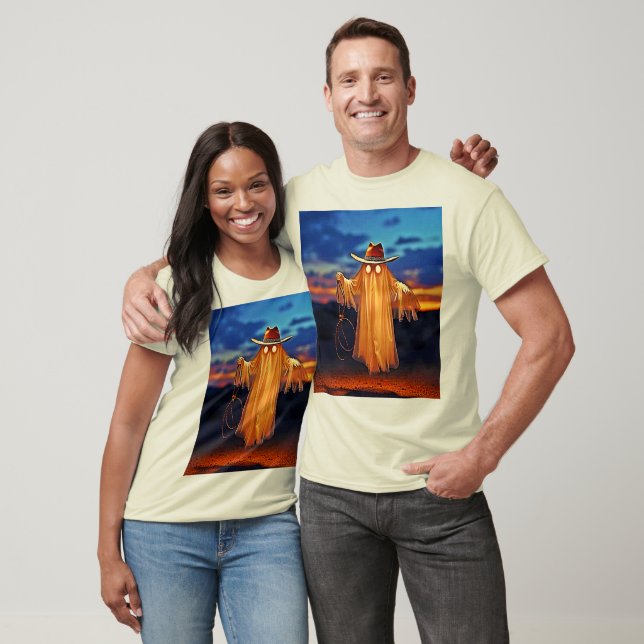 Cowboy Ghost vid Sunset Design T Shirt (Unisex)