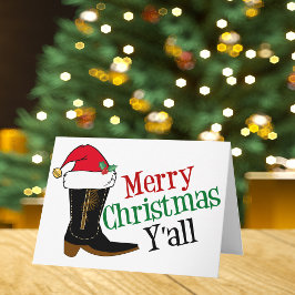Cowboy God Jul Till Er Alla Helgkort