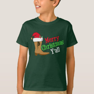 Cowboy God jul Yall Tee