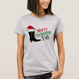 Cowboy God jul Yall Tee