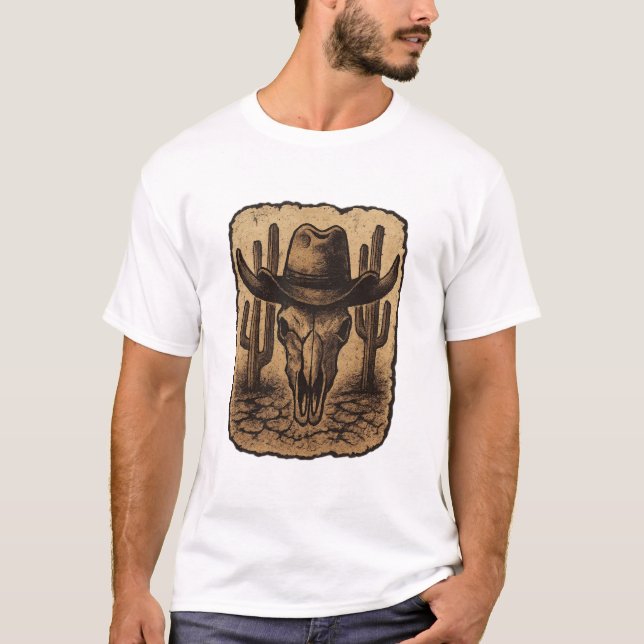 Cowboy-grafik  t shirt (Framsida)
