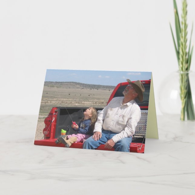 Cowboy Grandpa Birthday - Western Kort (Framsida)