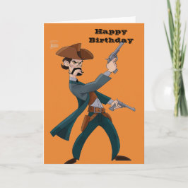 Cowboy Grattis på födelsedagen Hälsning-kort Kort