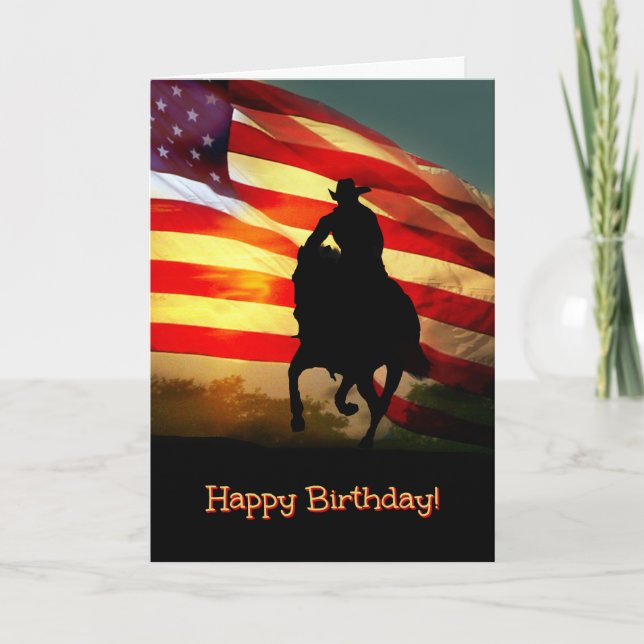 Cowboy Grattis på födelsedagen-kort Kort (Framsida)