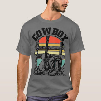 Cowboy Guitar Boots och Hat Cowboy254 T Shirt
