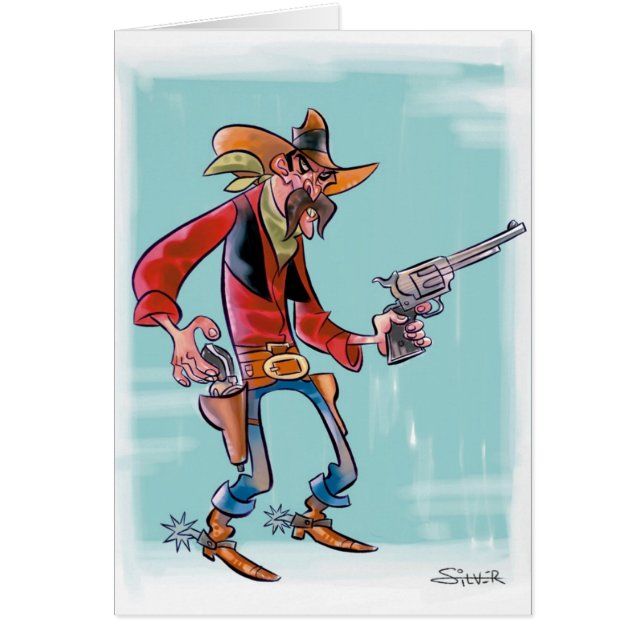 cowboy hälsningskort (Framsidan)