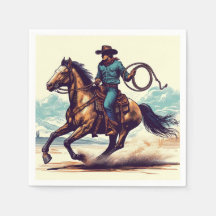Cowboy Häst Pappersservetter, Western Rodeo Fest