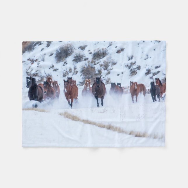 Cowboy Hästkörning | Hideout Ranch Shell, Wyoming Fleecefilt (Framsidan (Horisontell))
