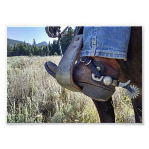 Cowboy-häststövlar Fototryck