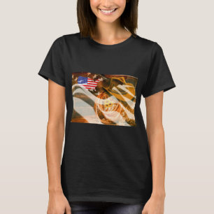 Cowboy Hat American Flagga Sunrockor T Shirt