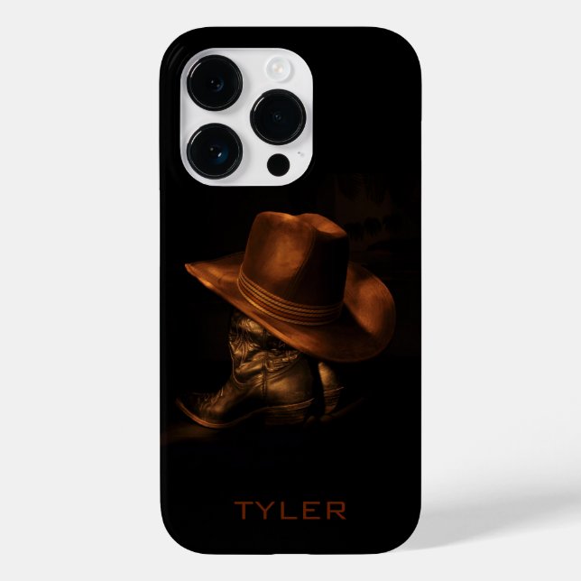 Cowboy Hat and Leather Boots Masculine Personalize (Baksida)