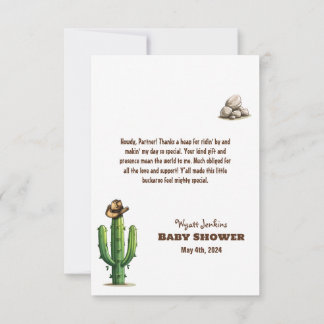 Cowboy Hat Baby Shower Tack Kort