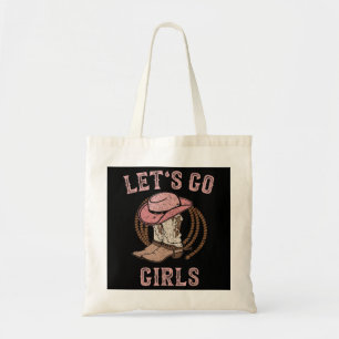 Cowboy Hat Boots Låt oss Go Girls Westerna Cowtjej Tygkasse