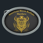 Cowboy Hat Golden Buffalo Art<br><div class="desc">En slående representation av en gyllene bison har en cowboyhatt med en stjärna. Djurets starka närvaro stärks av vetemotiven runt det,  som skapar en djärv och rustisk atmosfär som återspeglar western kultur och vilda djur.</div>