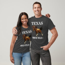 Cowboy Hat Horse Proud Texan Texas T Shirt