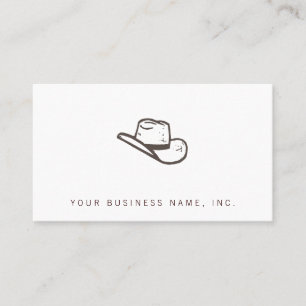 Cowboy Hat Letterpress Stil Visitkort