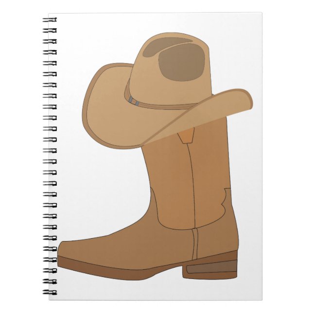 Cowboy Hat och Boot Anteckningsbok (Framsidan)