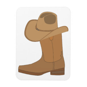 Cowboy Hat och Boot Magnet
