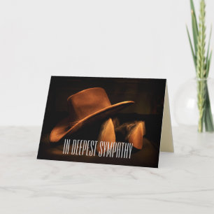 Cowboy Hat och Boots Condolence Kort