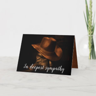 Cowboy Hat och Boots Condolence Kort