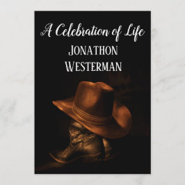 Cowboy Hat och Boots Firande of Life Inbjudningar