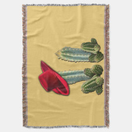 Cowboy Hat och Cactus Filt