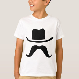 Cowboy Hat och Mustache T Shirt