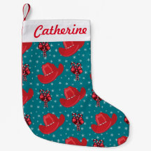 Cowboy Hat och Polkagrisar med Snöflingor Helgdag