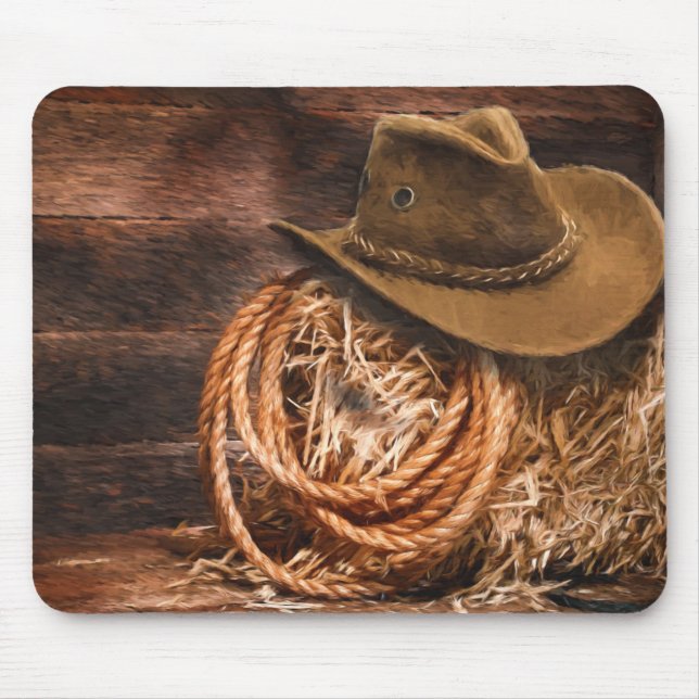 Cowboy Hat och Rope Musmatta (Framsidan)