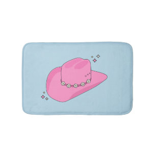 Cowboy Hat Preppy Rosa and Blue Badrumsmatta