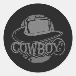Cowboy Hat! Runt Klistermärke