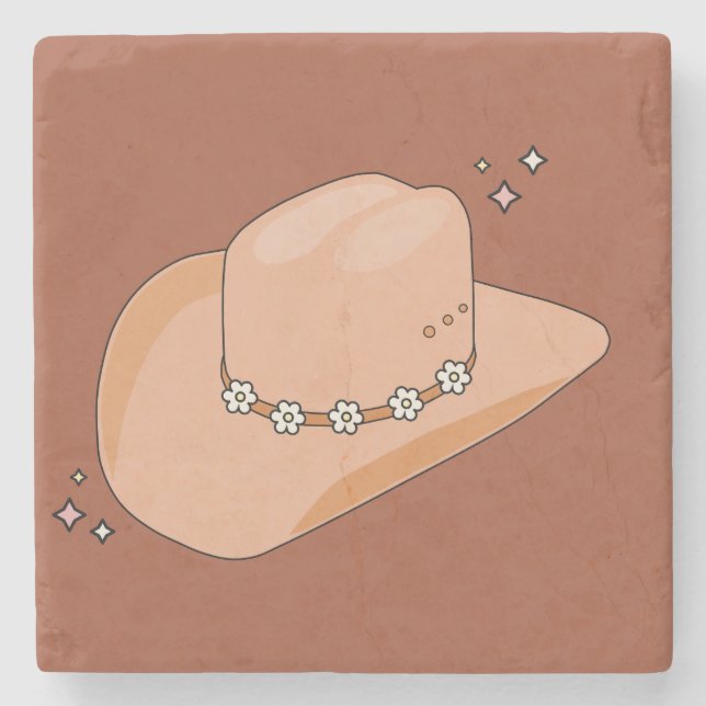 Cowboy Hat Rust Terracotta Stenunderlägg (Framsidan)