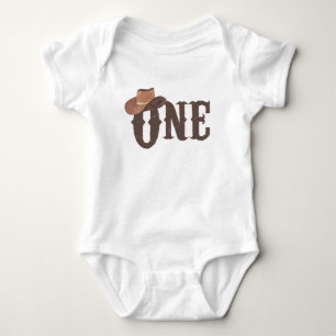 Cowboy Hat Themed ONE 1st Birthday Baby Bodysuit T Shirt