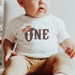 Cowboy Hat ThSKAR ONE 1st Birthday Baby T Shirt