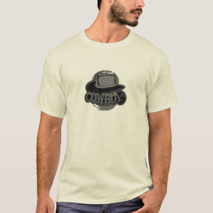 Cowboy! Hatt! Svart och grå färg T-shirt