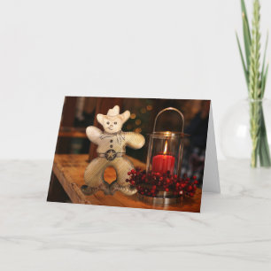 Cowboy-Helgdag på juljulafton Pepparkaksgubbe Helgkort