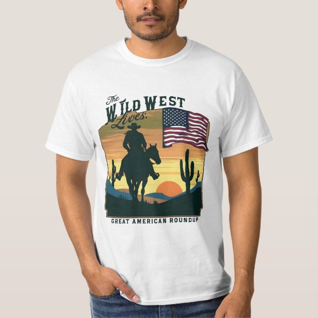 cowboy helgdagar usa, cowboyskjorta helgdagar, koc t shirt (Framsida)