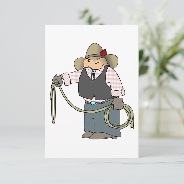 Cowboy Holding A Lasso-inbjudningar Inbjudningar (Skapare uppladdad)