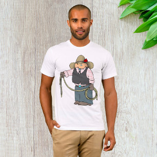 Cowboy Holding A Lasso Manar T-Shirt